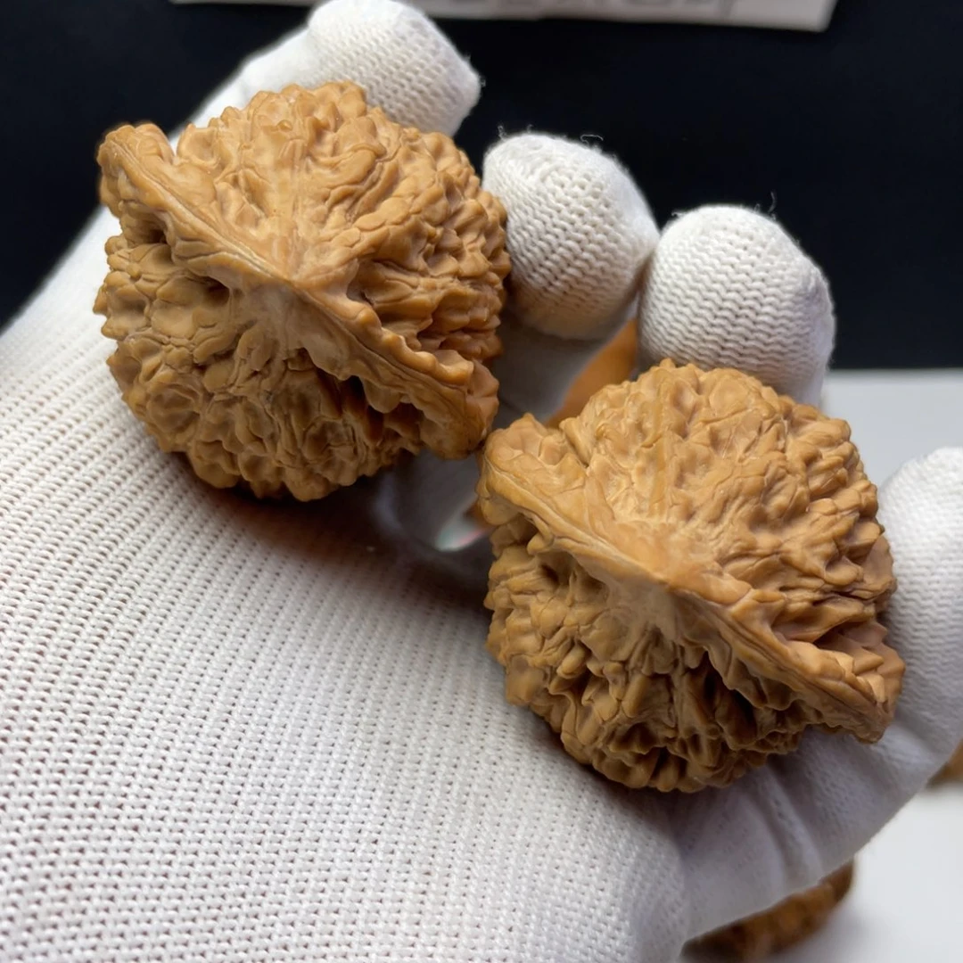 文玩核桃把件45+官帽全品无修