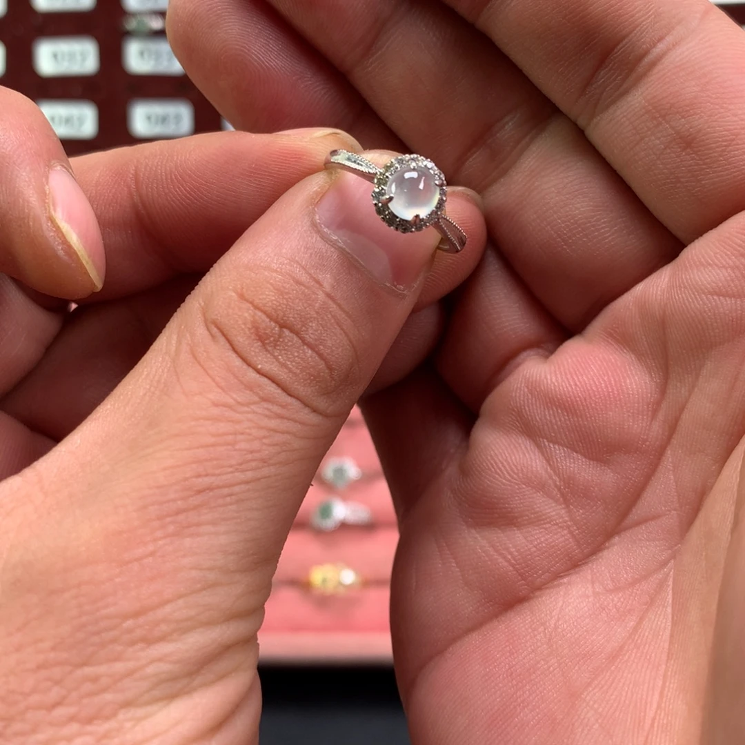 铁****翡翠未镶嵌戒指538