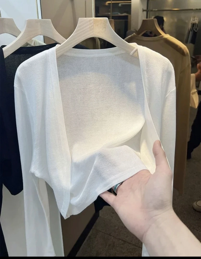 【连衣裙外搭】夏季新款网纱防晒开衫短外套