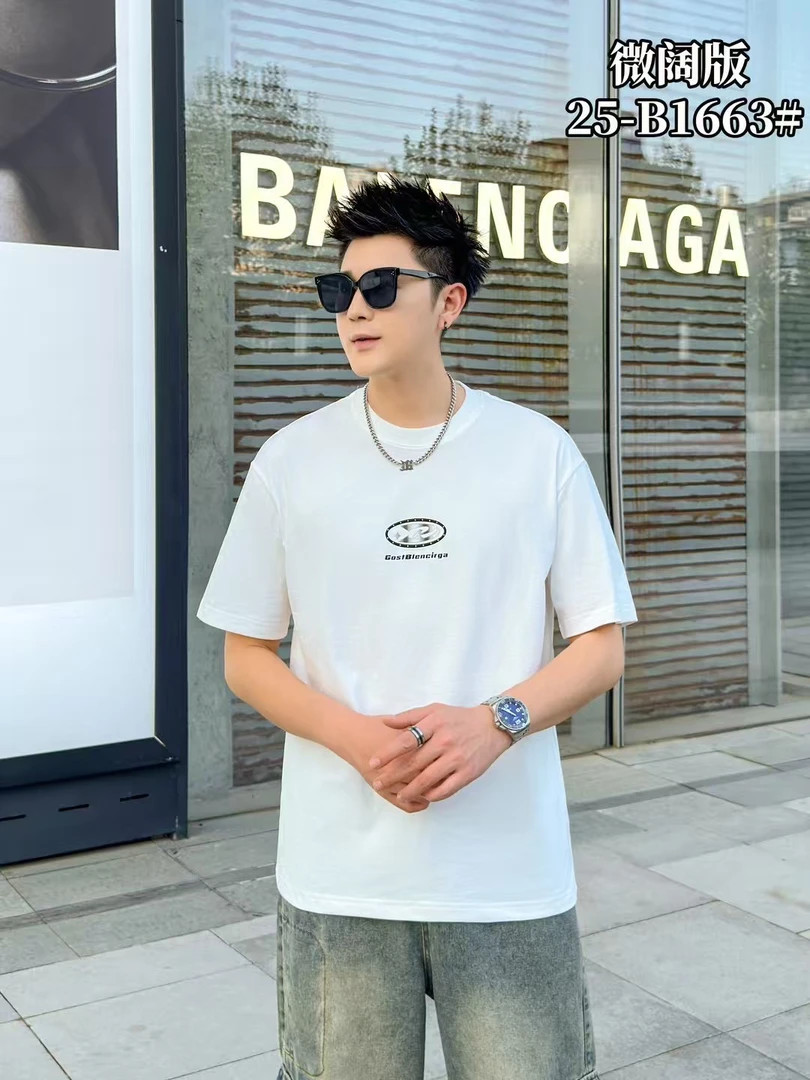 男士夏季美式复古印花圆领ins短袖T恤半袖潮流小众设计感上衣宽松