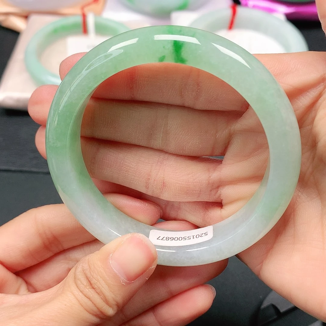 翡翠手镯未镶嵌天然翡翠手镯56