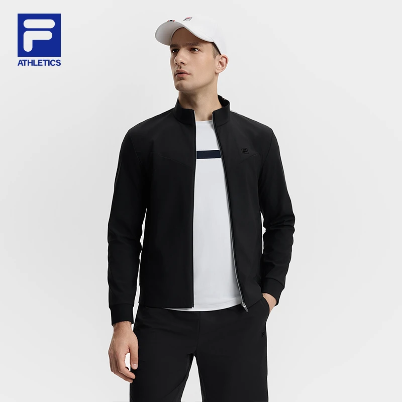 Fila/斐乐男【质感经编网球运动外套】春季新款立领长袖A11M513507F