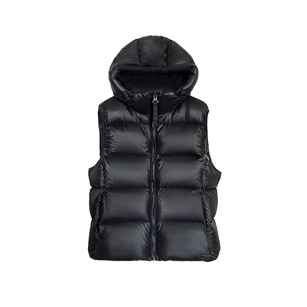 【欣子专属】新款90白鹅绒保暖宽松连帽百搭马甲羽绒服