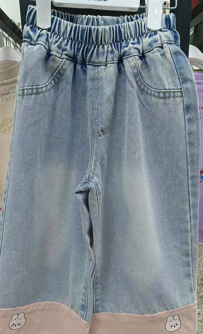 牛仔裤时尚百搭阔腿休闲裤韩版水洗