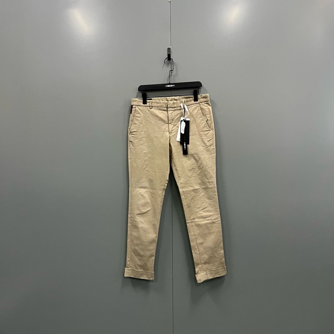 95新 GUCCI/古驰 (ll) 卡其色长裤 48码/017279