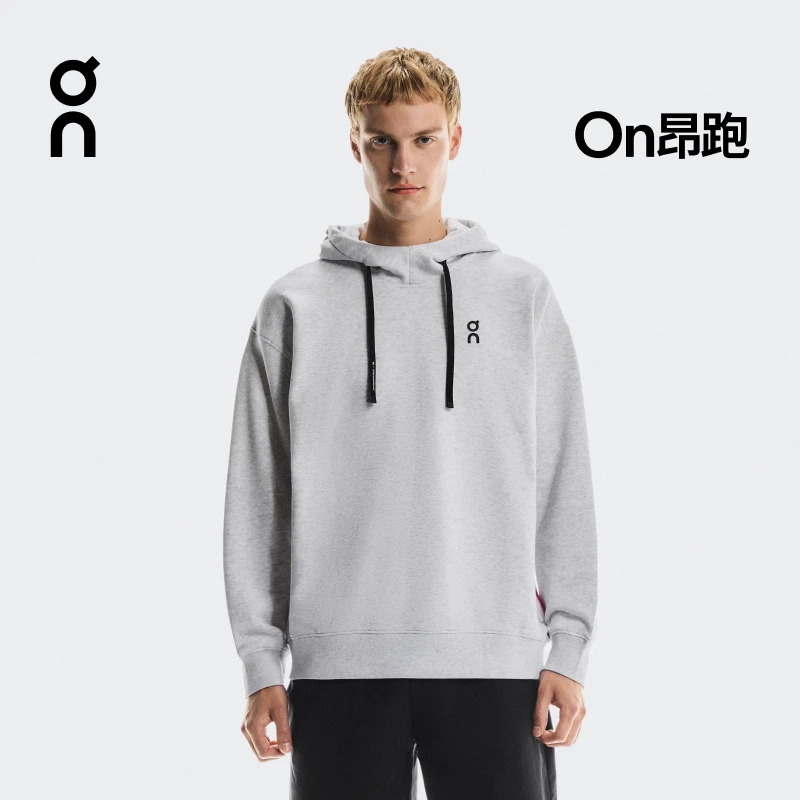 On昂跑 Club Hoodie Court 2025 男款 Club 系列运动休闲印花帽衫