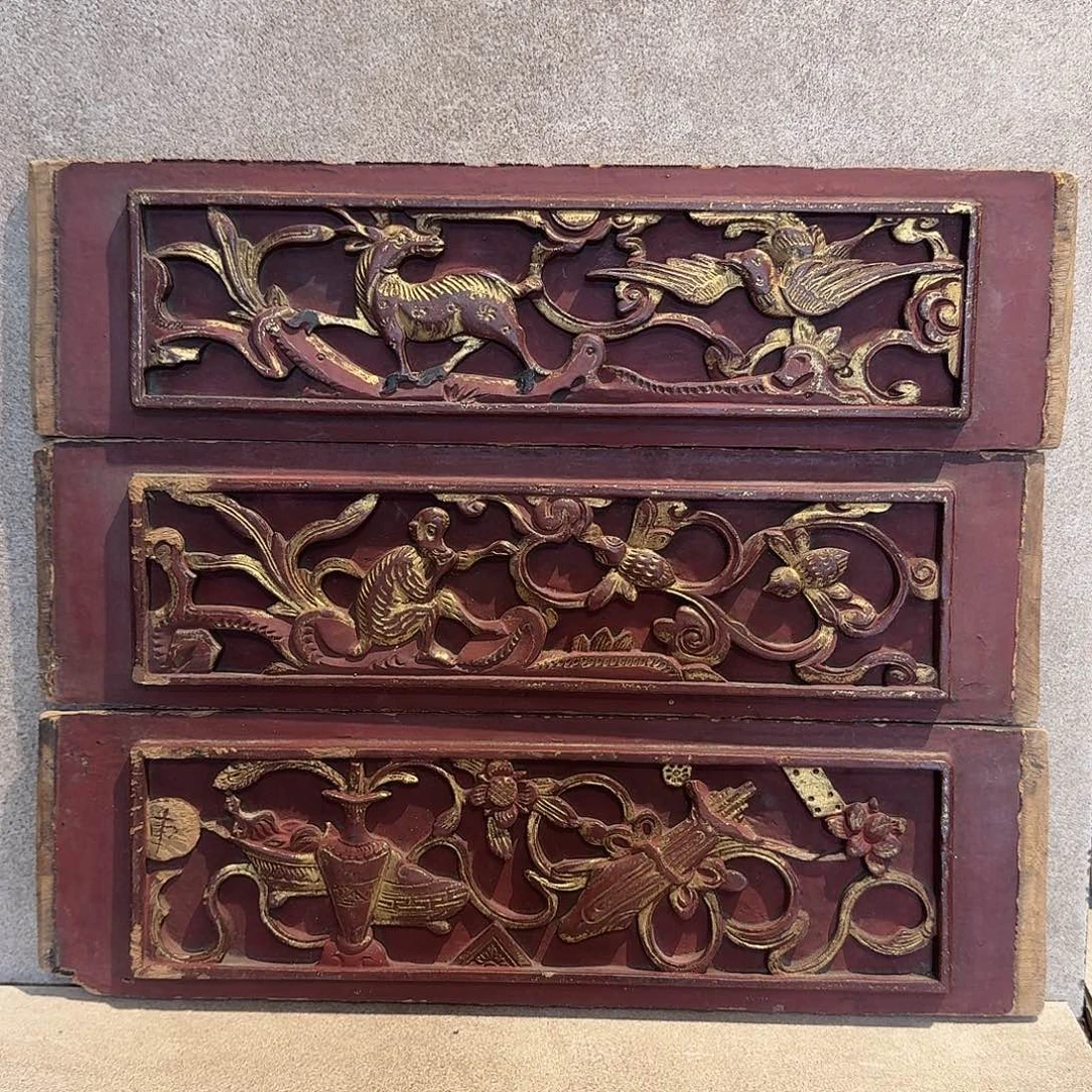 有机玻璃老花板木雕