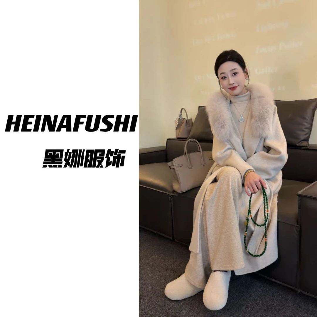 HEINA【自留款】轻奢极简羊毛大衣5022-1