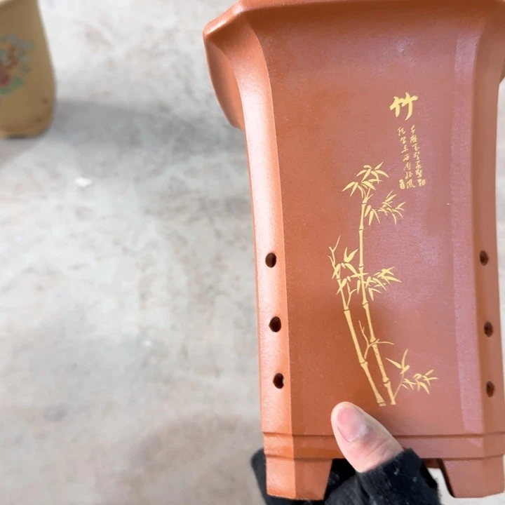 紫砂紫砂花盆口径16/23