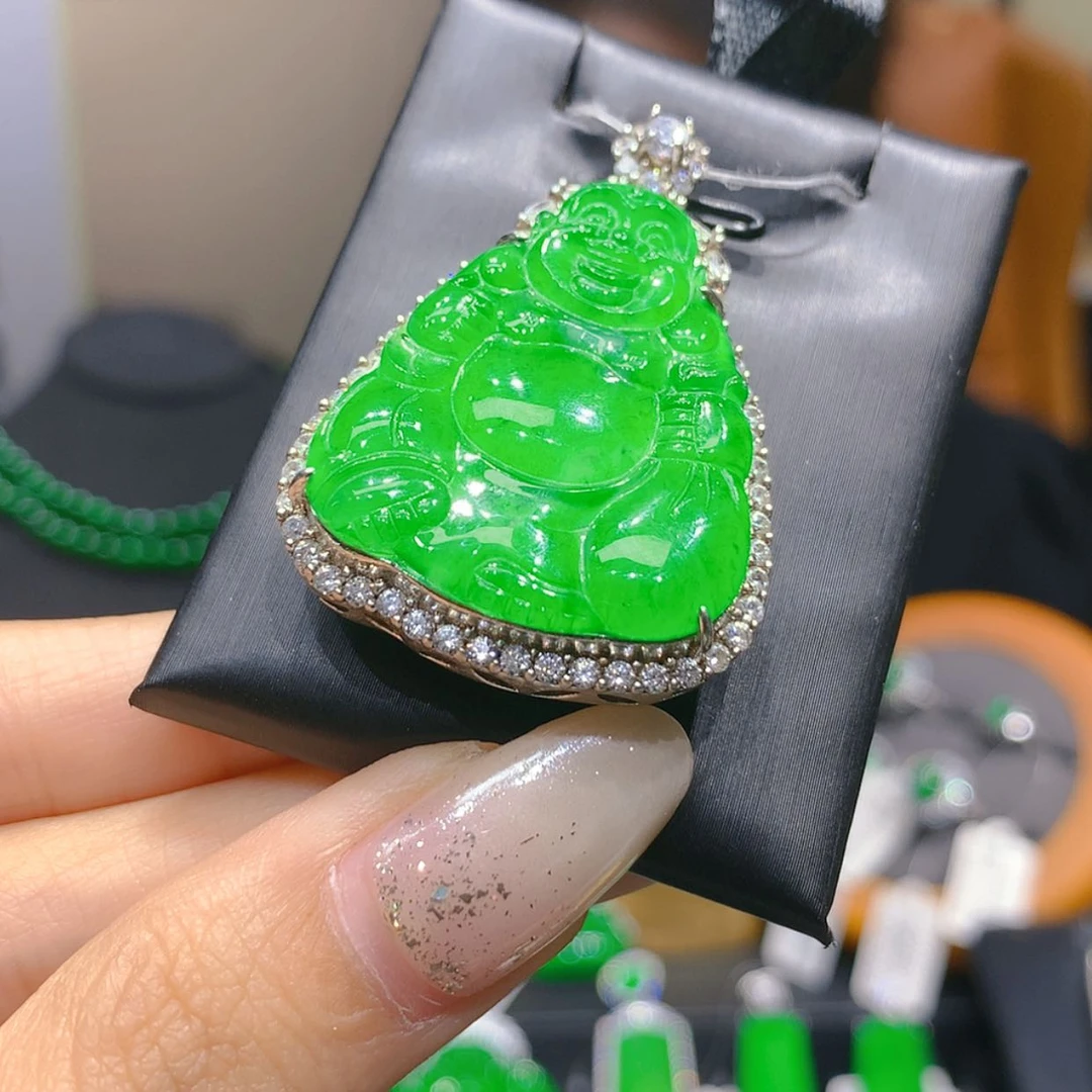 【闪购商品】颈饰银S925镶嵌翡翠5柒姐