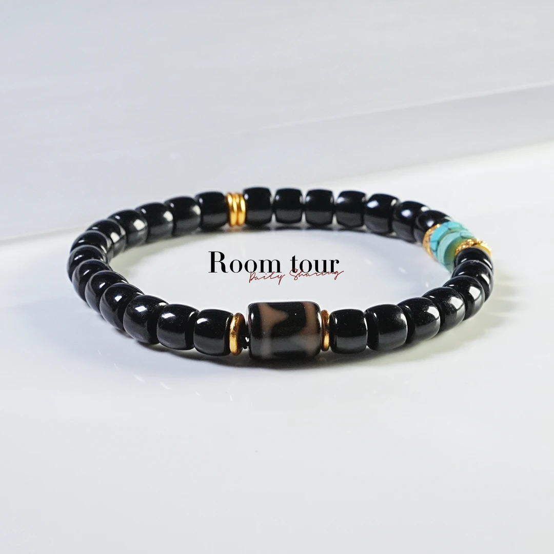 岚宫措 | 冈仁波齐-黑金牙牙天珠手链（多样性发货）L279