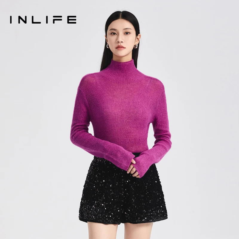 inlife【年货节】专柜同款毛衣半高领打底衫针织衫衣服M23D1M7791