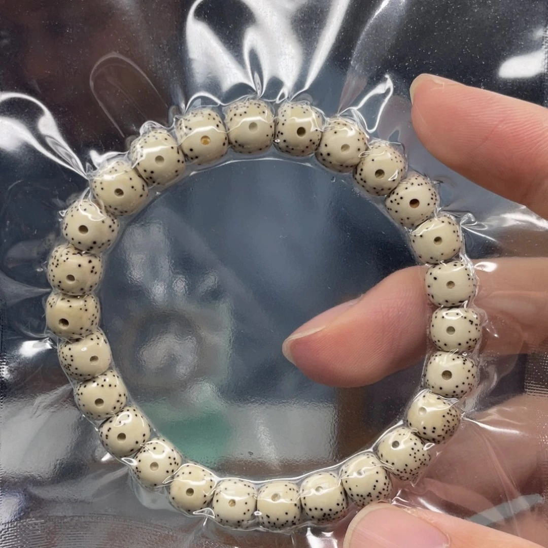 星月菩提手串98顺白毕业双留白