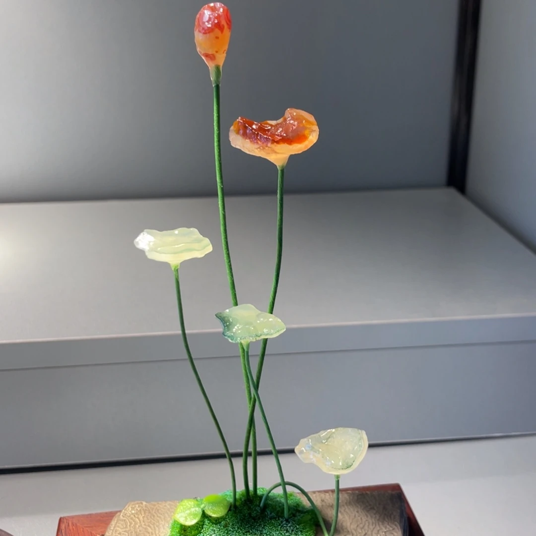 石材阿拉善荷花小品组合