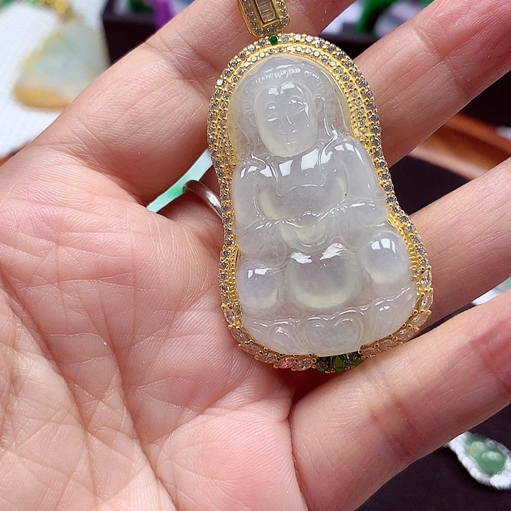 翡翠银S925镶嵌颈饰我在