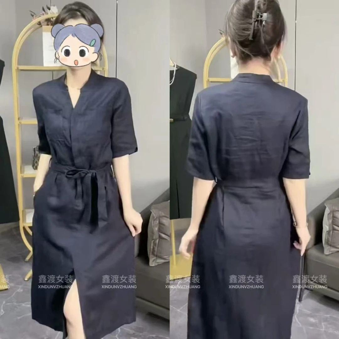 2025夏季新款时尚显瘦气质女士网红洋气连衣裙百搭款D9542