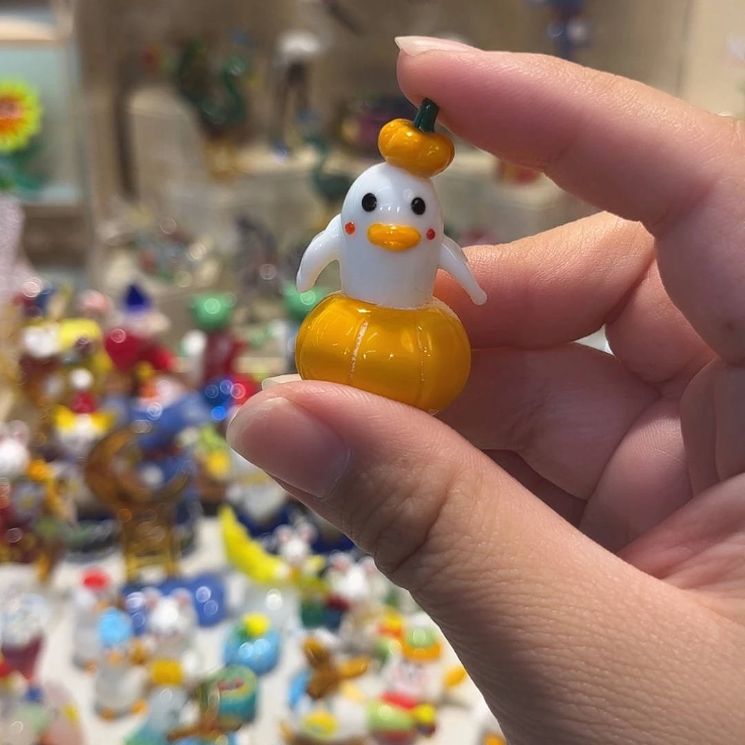 琉璃手工艺品南瓜鸭