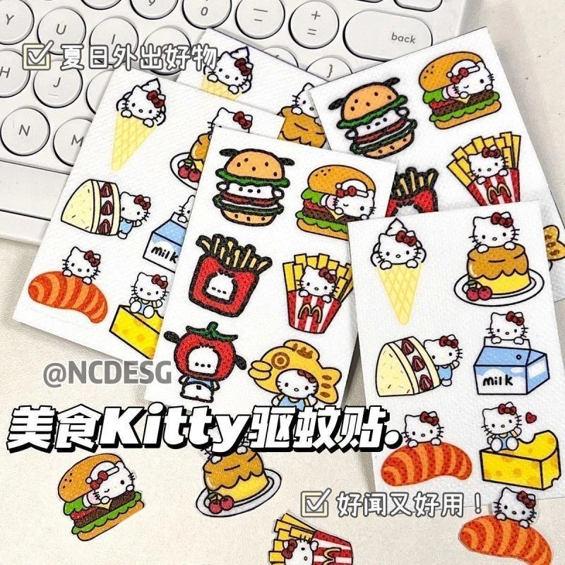 美食kt猫蜡笔小新驱蚊贴防蚊贴户外学生宿舍植物精油外出必备可爱