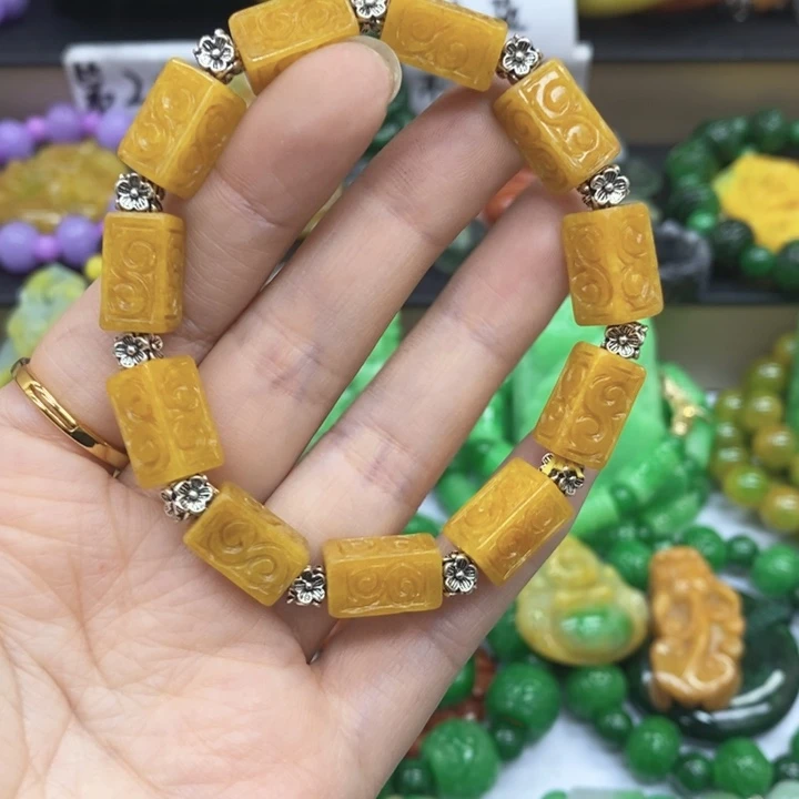 翡翠未镶嵌手链手链38