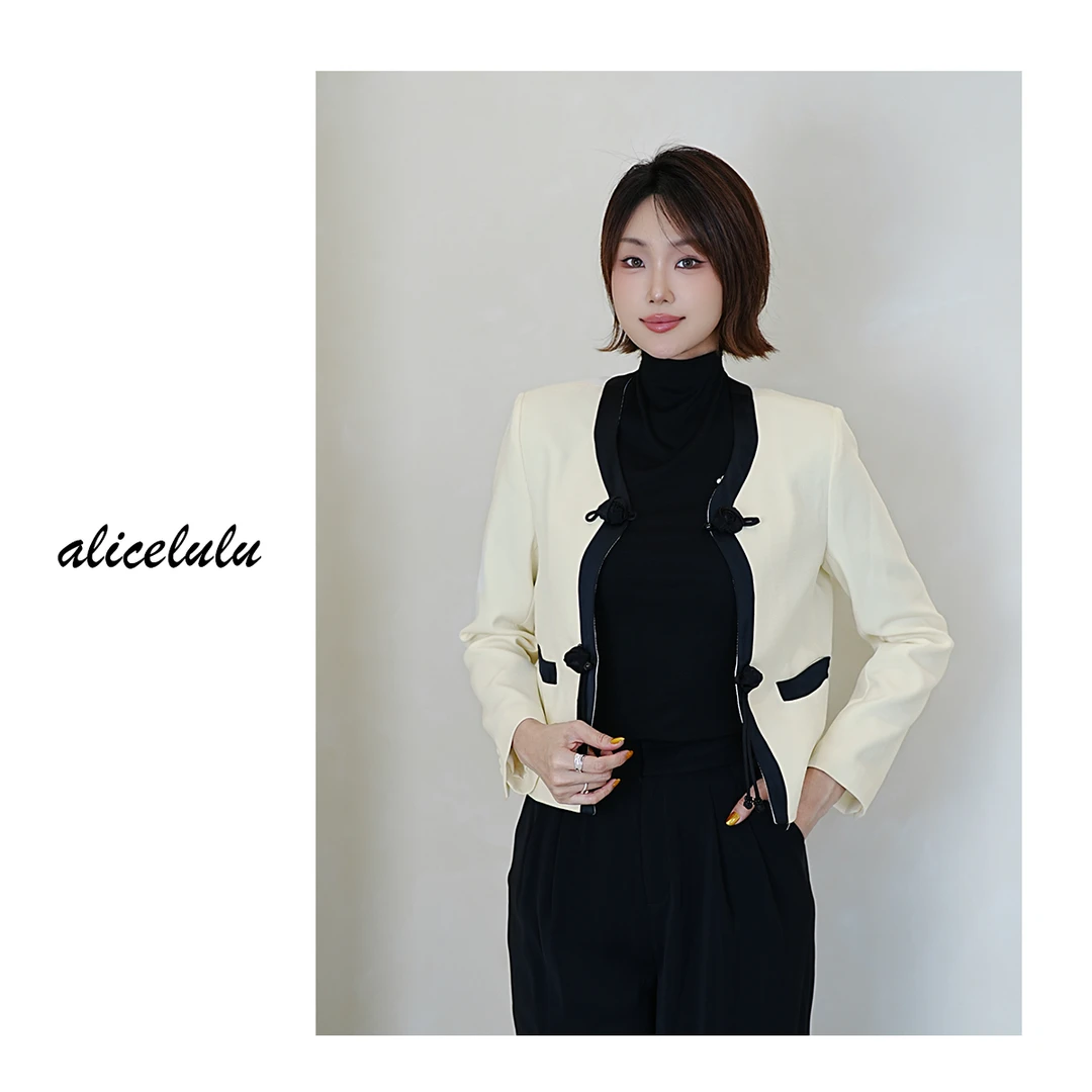 1alicelulu“游园惊梦”国风外套典雅素净端庄盘扣77015