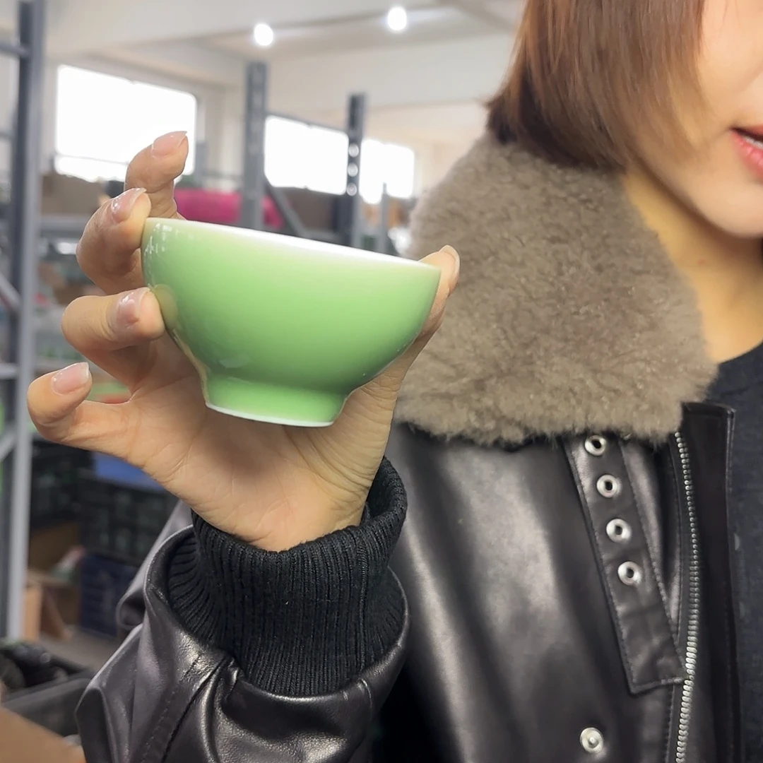 龙泉云间青瓷小米茶器