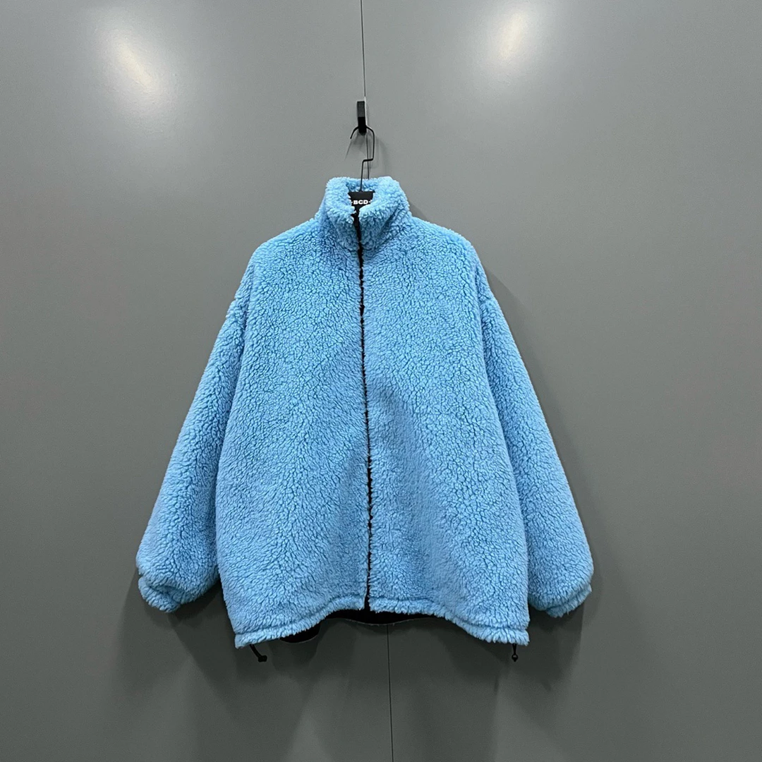 99新 Balenciaga/巴黎世家 (ll) 浅蓝色泰迪夹克 36码000129