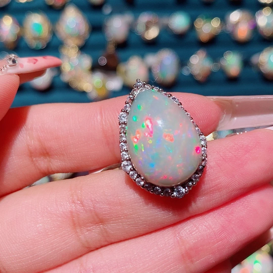 欧泊银S925镶嵌戒指