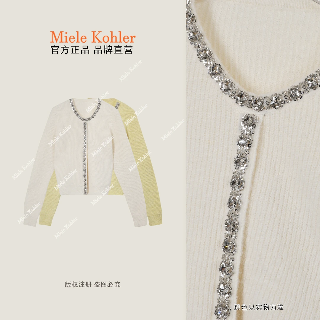 【钻光小当家】冬季重工水钻羊毛针织毛衣MKAD3A255【澳门小源同款】