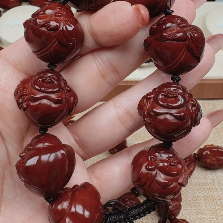 鼎**山橄榄核八宝弥勒88