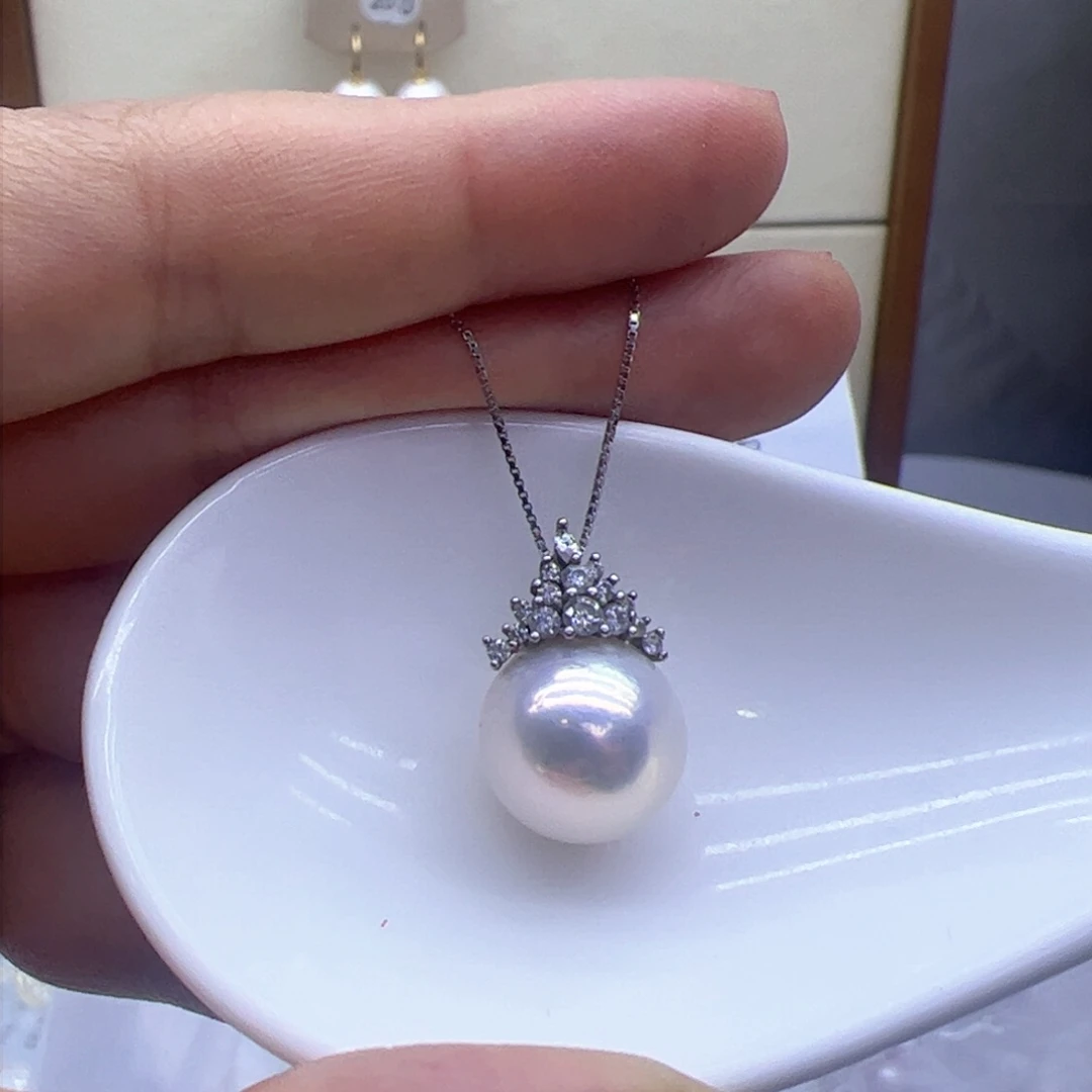 淡水珍珠颈饰银S925镶嵌