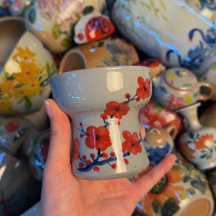 瓷片手工手绘细微不一样