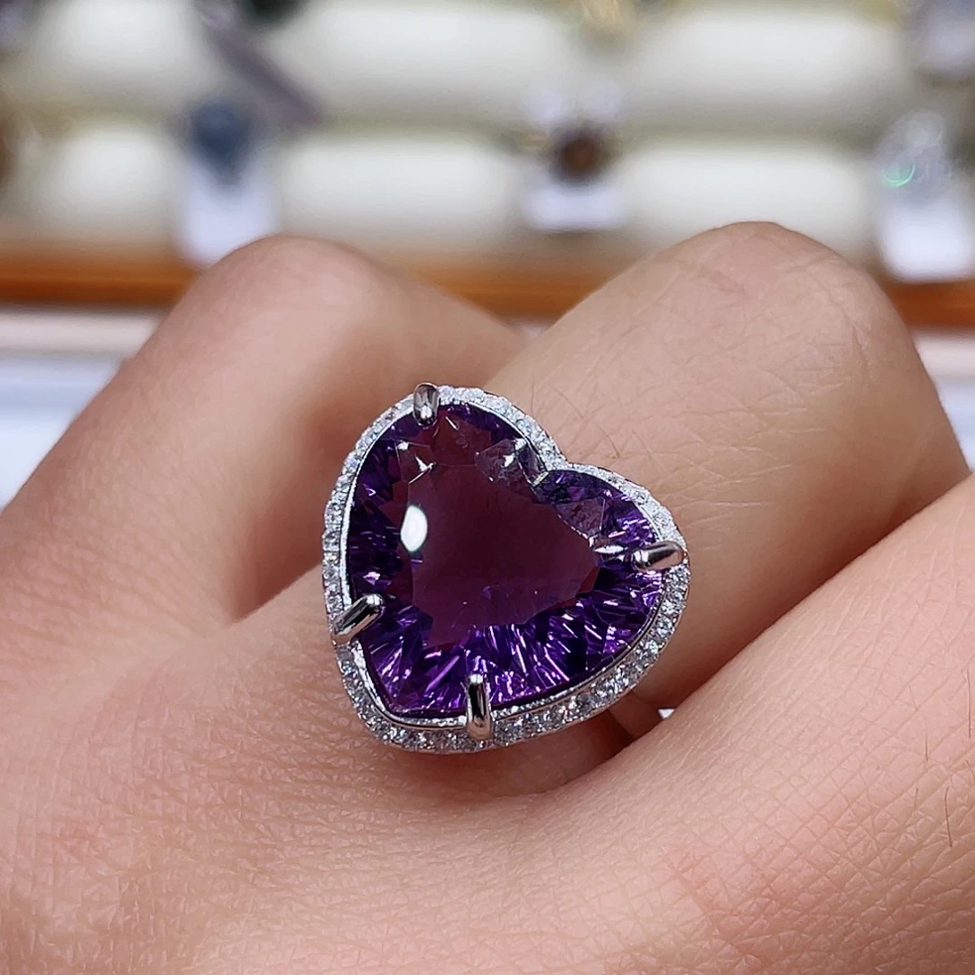 水晶戒指银S925镶嵌h****…