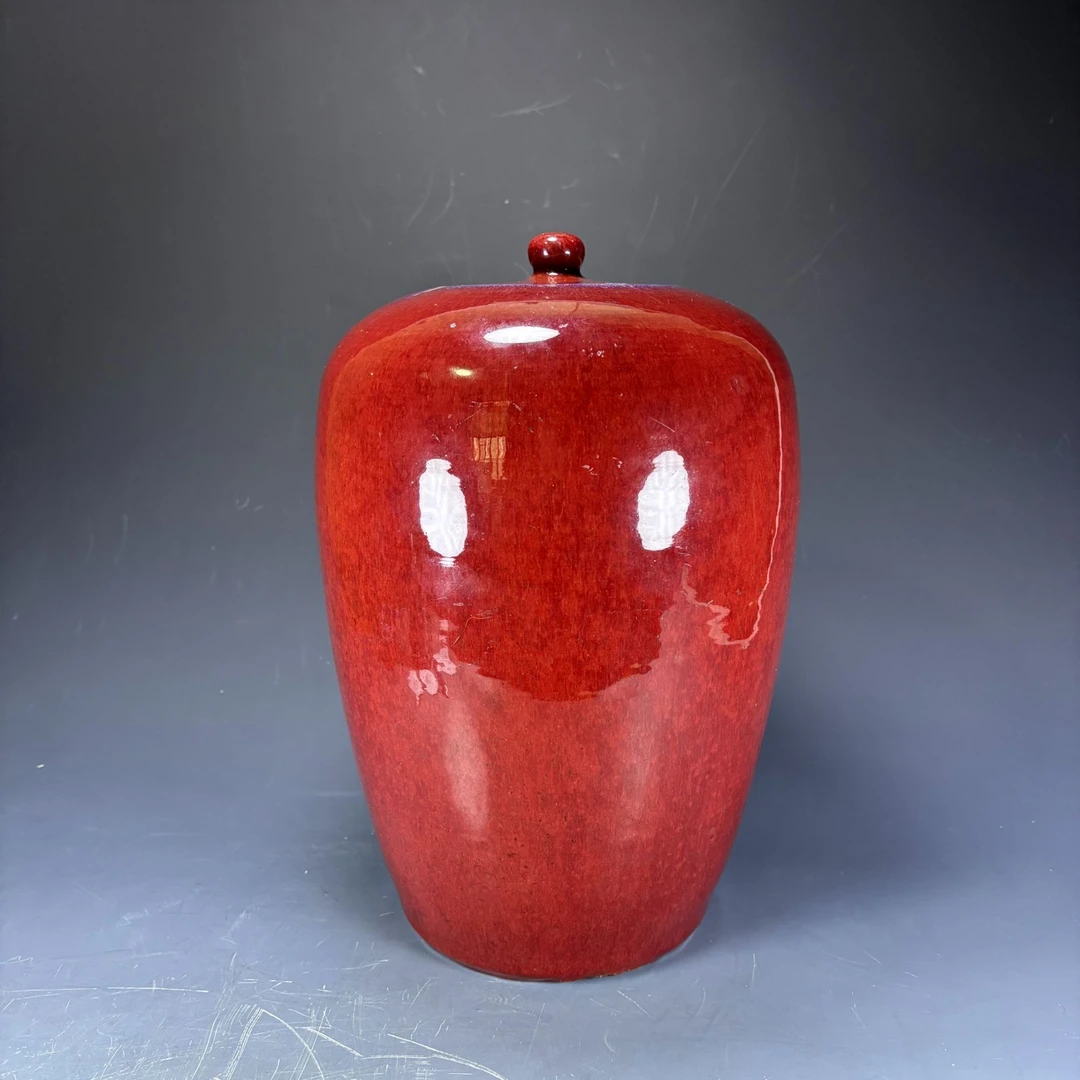 ｛来福甄选｝清 钧红窑变釉冬瓜罐