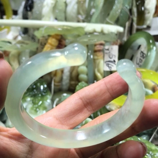 未镶嵌岫玉手把53