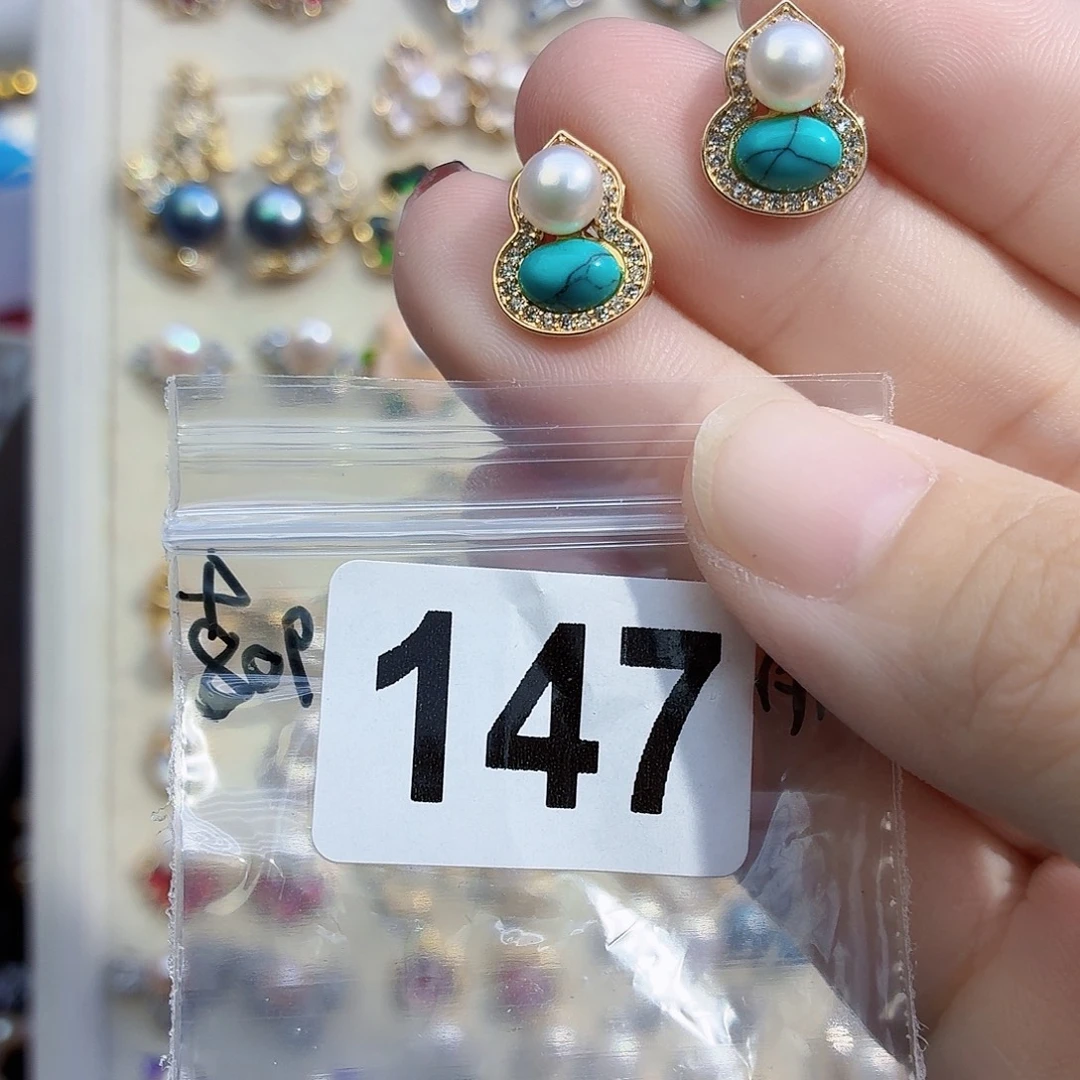 耳饰合金淡水珍珠