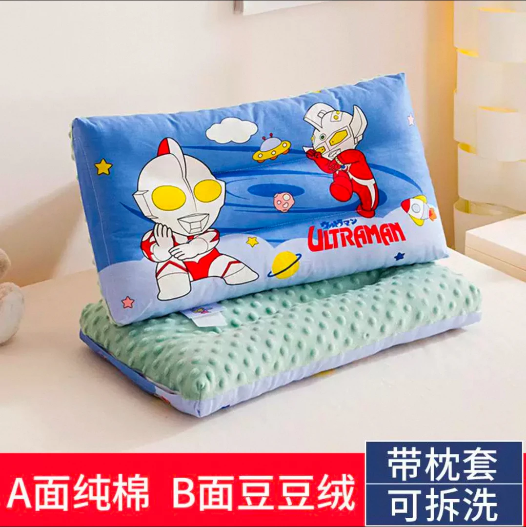 幼儿园儿童专用a类豆豆枕头套装3到6岁以上四季通用8-10护颈宝宝