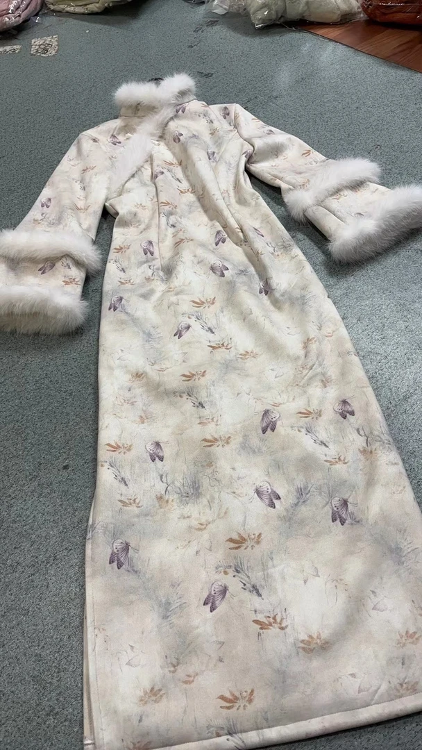 008-【】大毛 蝴蝶 绝美 旗袍