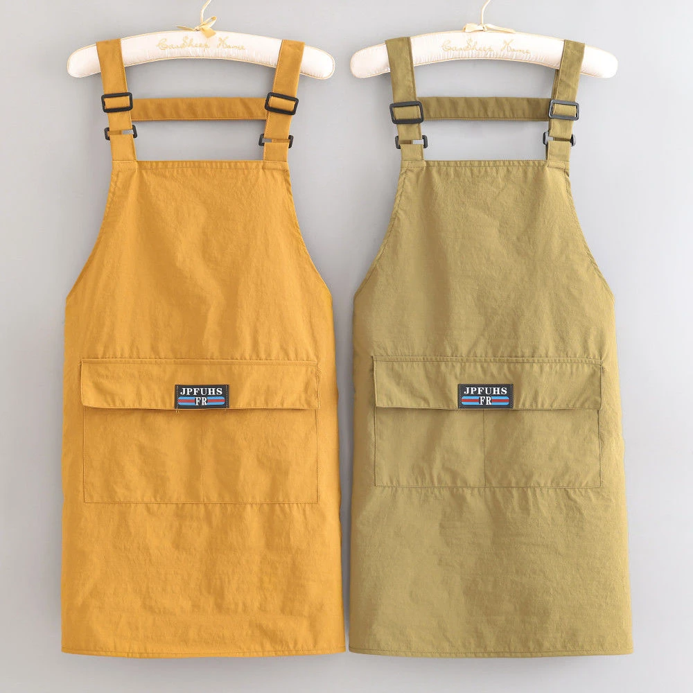 洋气家用厨房做饭防泼水罩衣书透气大口袋工作服成人可定制围裙