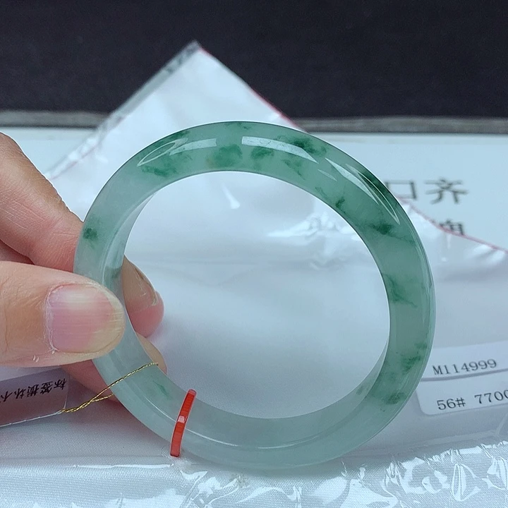 翡翠未镶嵌手镯56圈4999