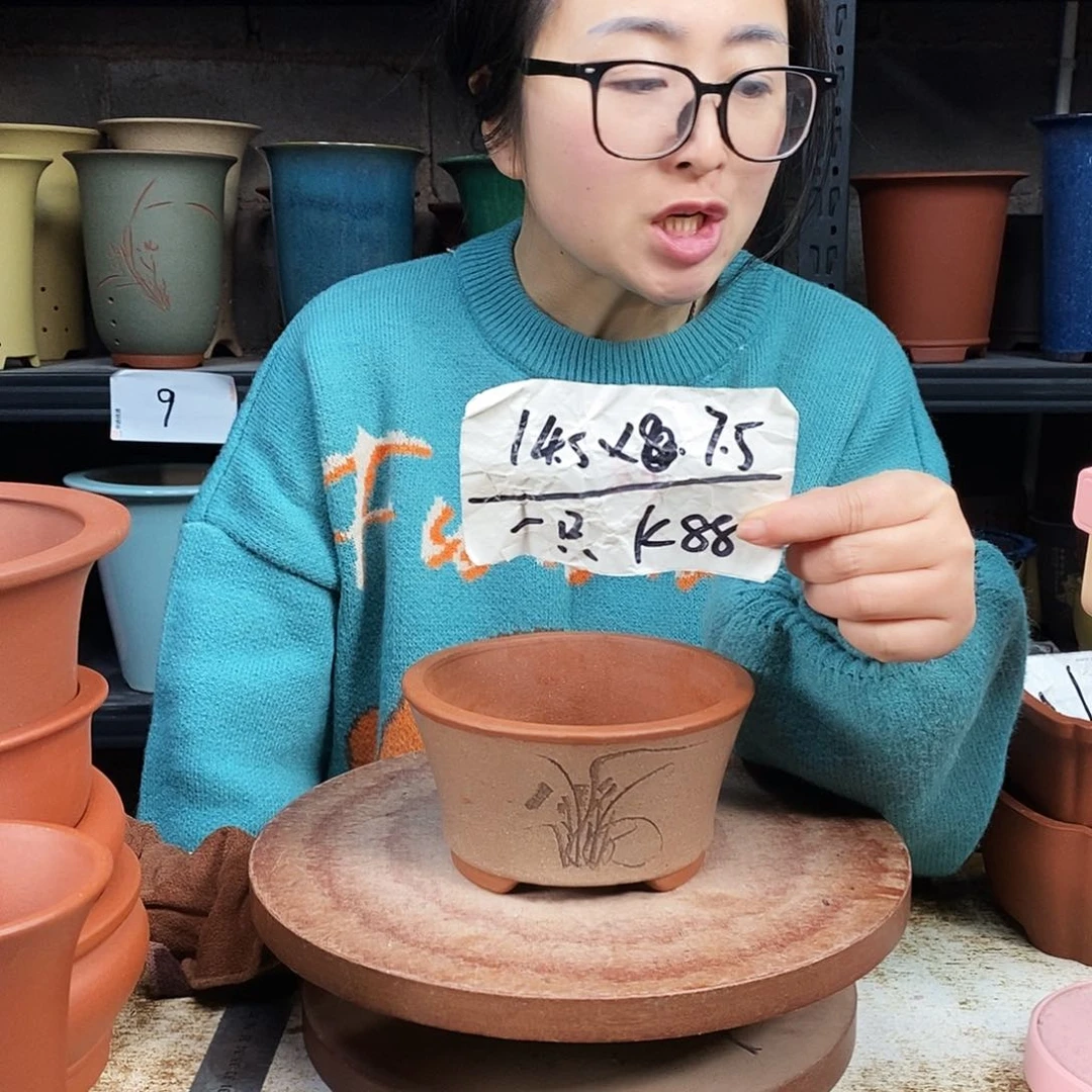 紫砂一只花盆货号K88