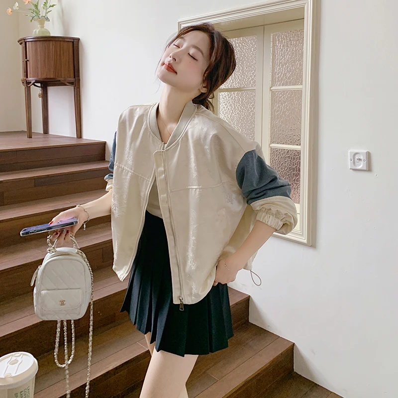 新款首发2025春国风气质拼接短外套2529-P155-K2