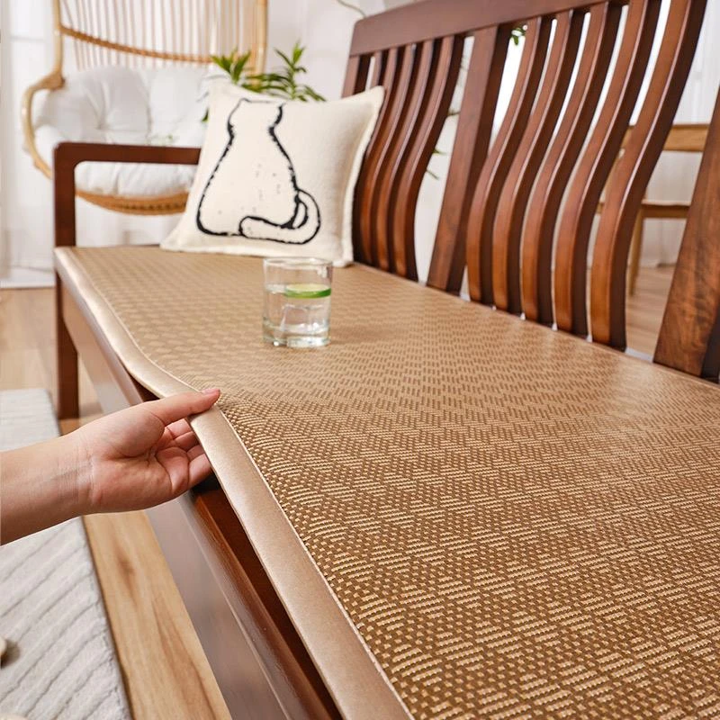 夏季冰藤沙发垫子定制办公室实木红木沙发坐垫防滑四季通用飘窗垫