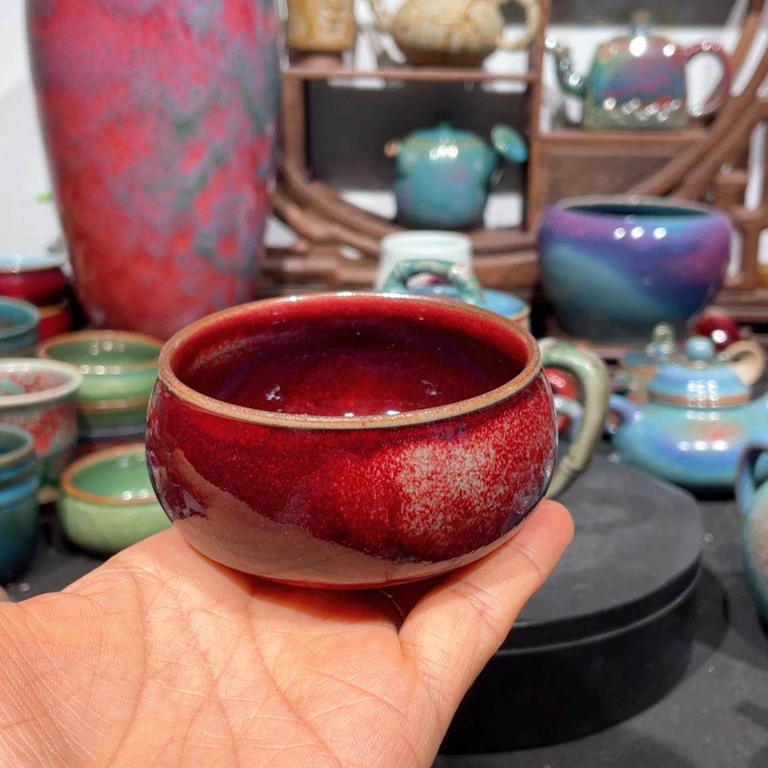 用***子中国神后钧瓷茶器