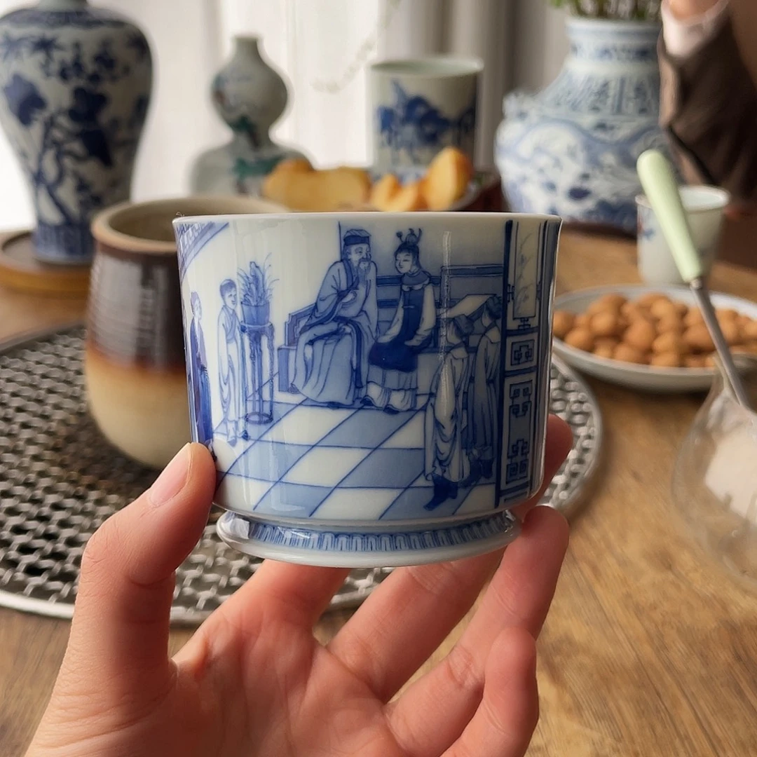 陶瓷杯子天心雅器红楼梦直口杯
