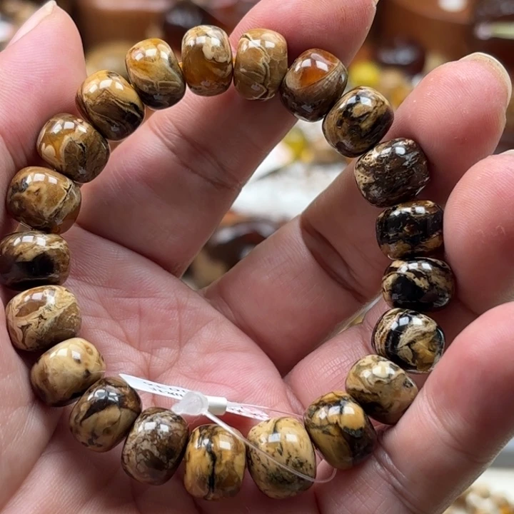 手串琥珀未镶嵌老型根珀溶洞妖花12