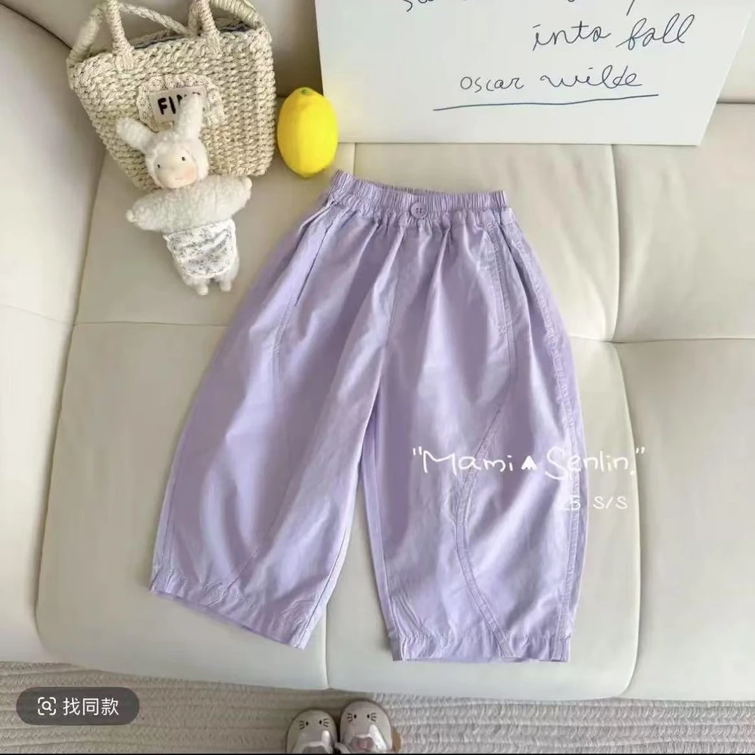 【多巴胺】时尚女秋季九分裤长裤休闲裤童装宝宝裤子女童运动