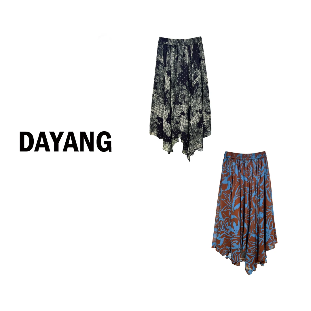 【DAYANG】夏日缤纷轻奢浪漫城市主义不规则松紧腰半身裙