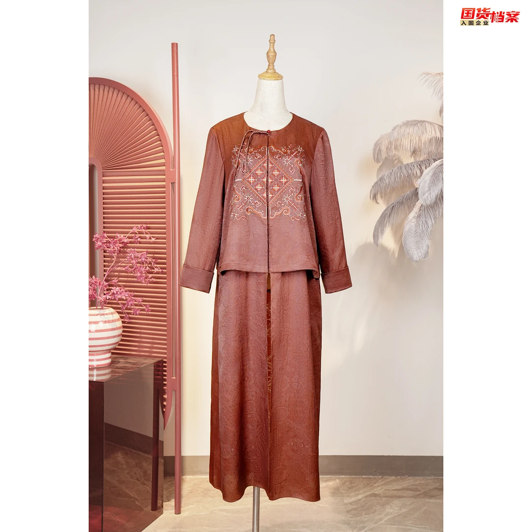 新春贺岁【万象有衣】原创设计师款香云纱连衣裙-7410