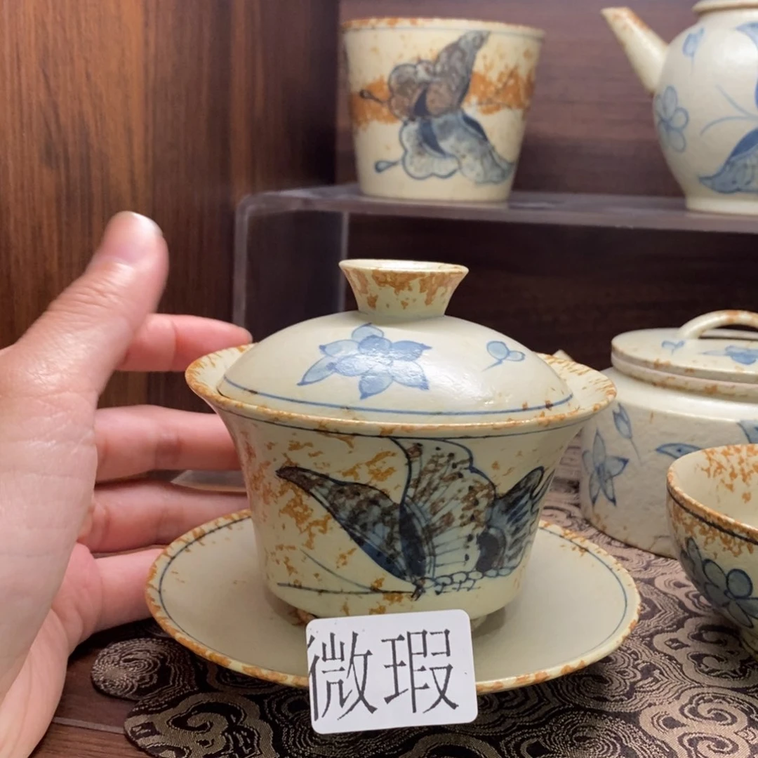 釉下彩纯手绘微瑕