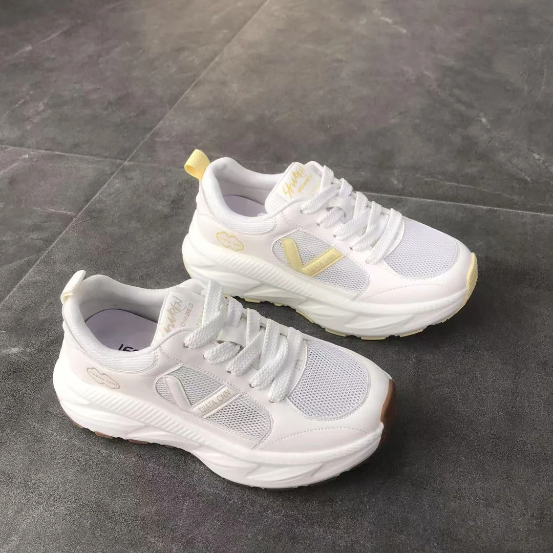 450544221小白鞋2025年夏季新款轻便厚底运动单网百搭休闲鞋女鞋